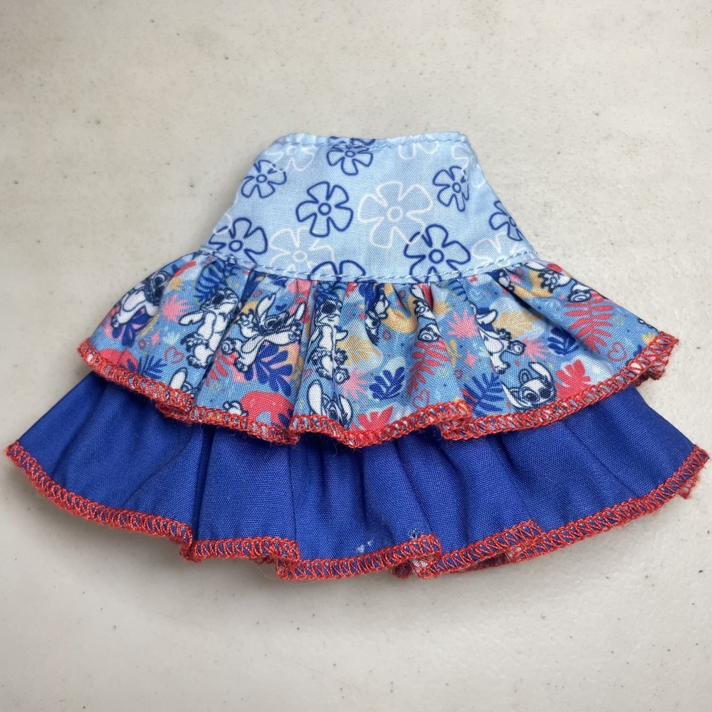 New Disney ily 4Ever 11" Doll Stitch Print Ruffle Skirt Fits Barbie